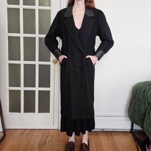 Elegant Black Double-Breasted Coat Vtg 80s/90s Havoc Made in the USA